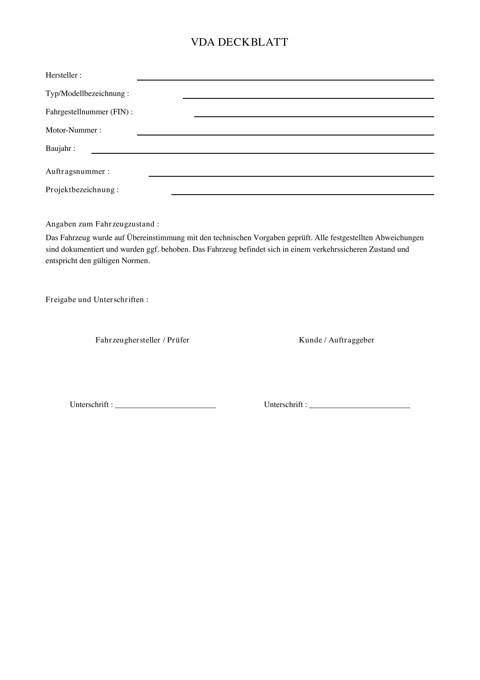Vda Deckblatt
